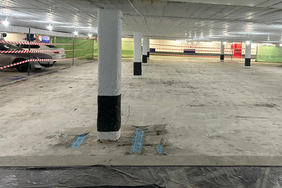 reparación solera aparcamiento parking