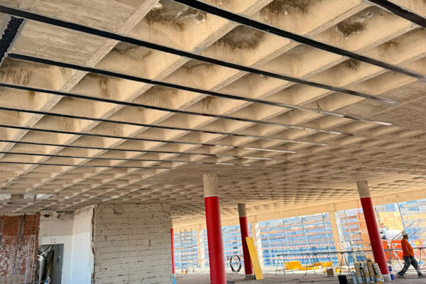 refuerzo estructural forjado reticular obra residencia