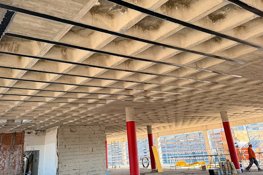 refuerzo estructural forjado reticular obra residencia